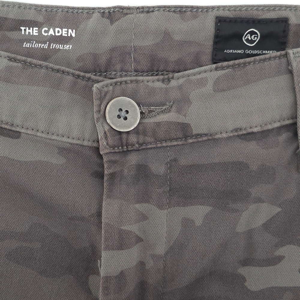 AG Adriano Goldschmied Womens Pants The Caden 32x24 Grey Camo Tailored Trousers - Picture 5 of 9